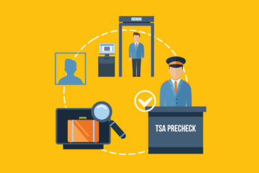 Flat design, TSA Preckeck, Airport, security check - ASAPtickets travel guide