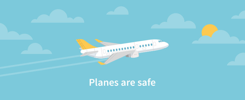 Airplane flying in the sky created in flat design - ASAPtickets travel guide