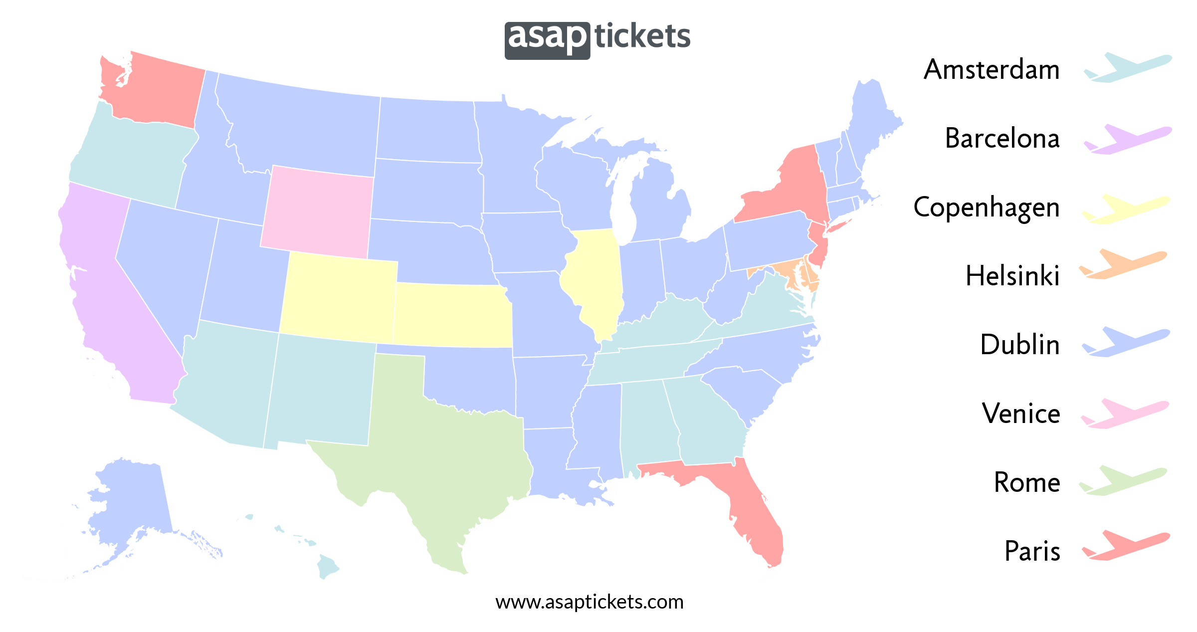 The cheapest European city to fly into from each state in the US - How to Find the Cheapest Flights to Europe