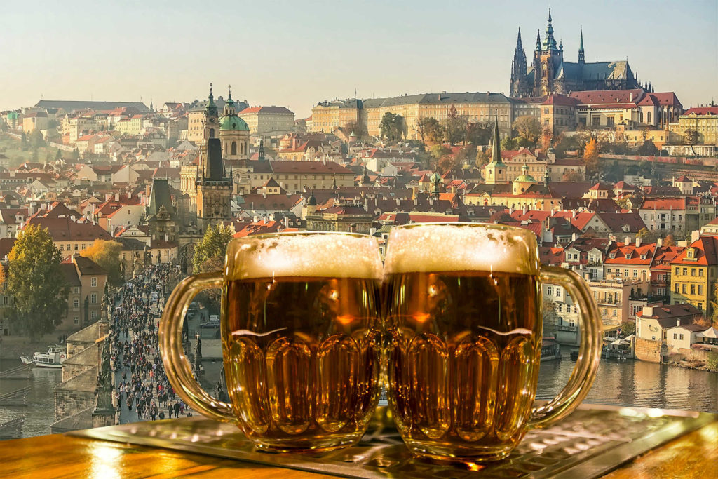 Two chugs of Czech beer