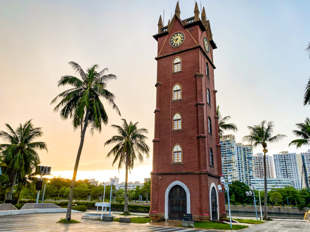 The Haikou Bell Tower. In Haikou, most people speak Mandarin, making it a beautiful place to get immersed in Chinese.
