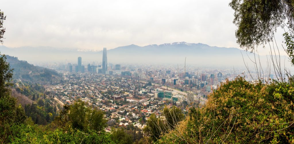 An amazing view of Santiago