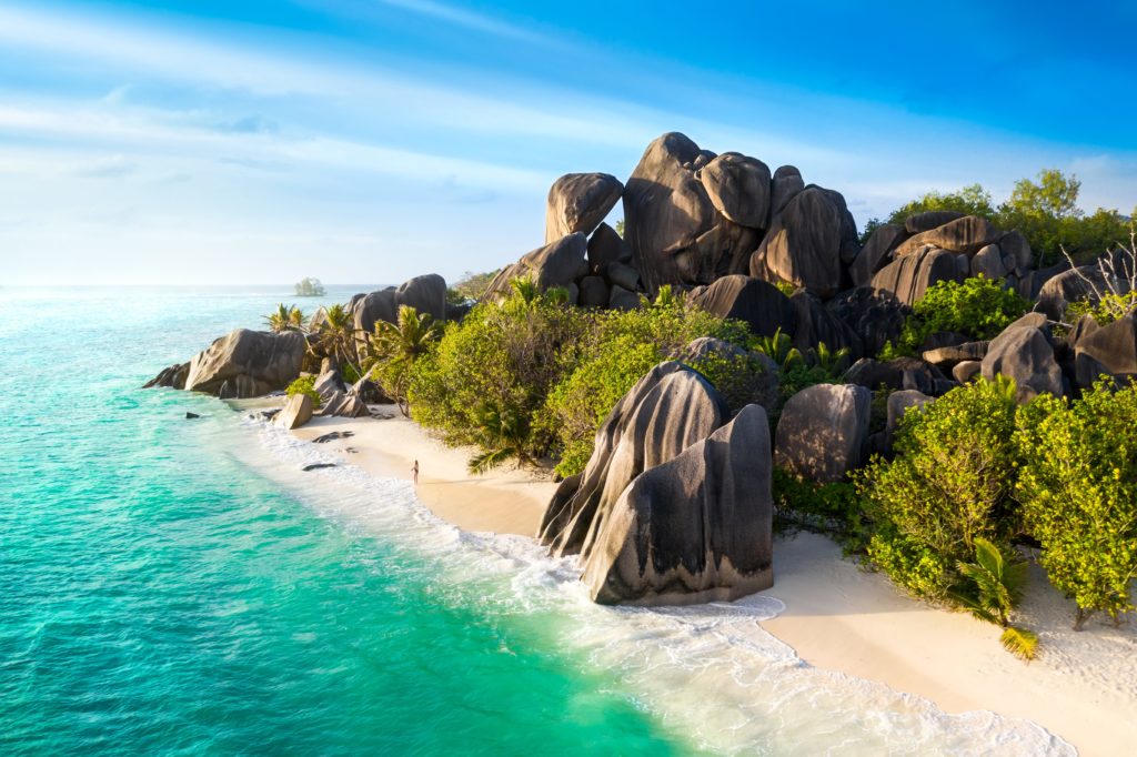 The gorgeous Anse Source d'Argent beach in Seychelles.