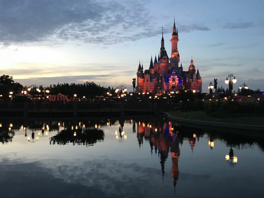 Sunset at the Shanghai Disney resort