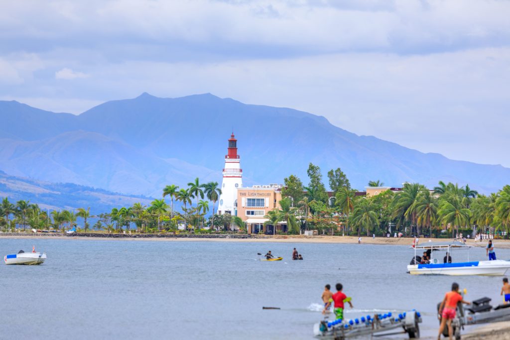 The coast of Subic Bay. Subic is an ideal affordable beach vacation destination with many places to stay.