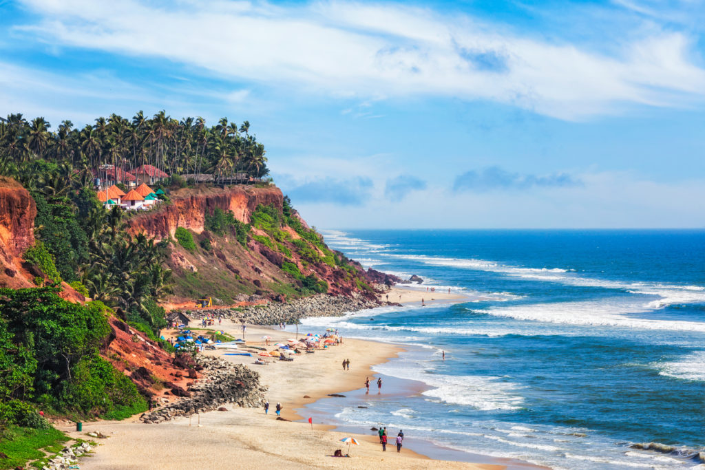 Varkala Beach is one of the best Indian beaches