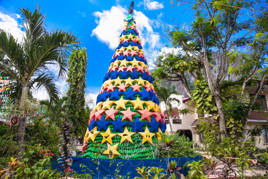 Christmas tree in Palawan, the Philippines.