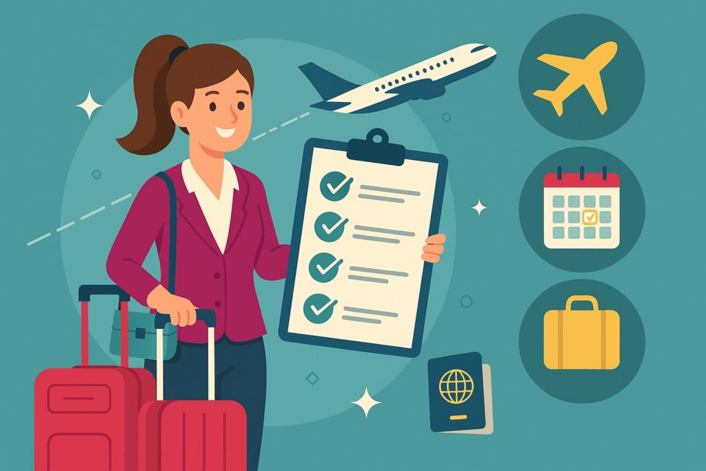 Last-minute flights checklist
