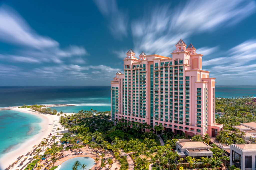 ASAP Tickets can help you book flights and hotels in the Bahamas, such as the Atlantis Hotel
